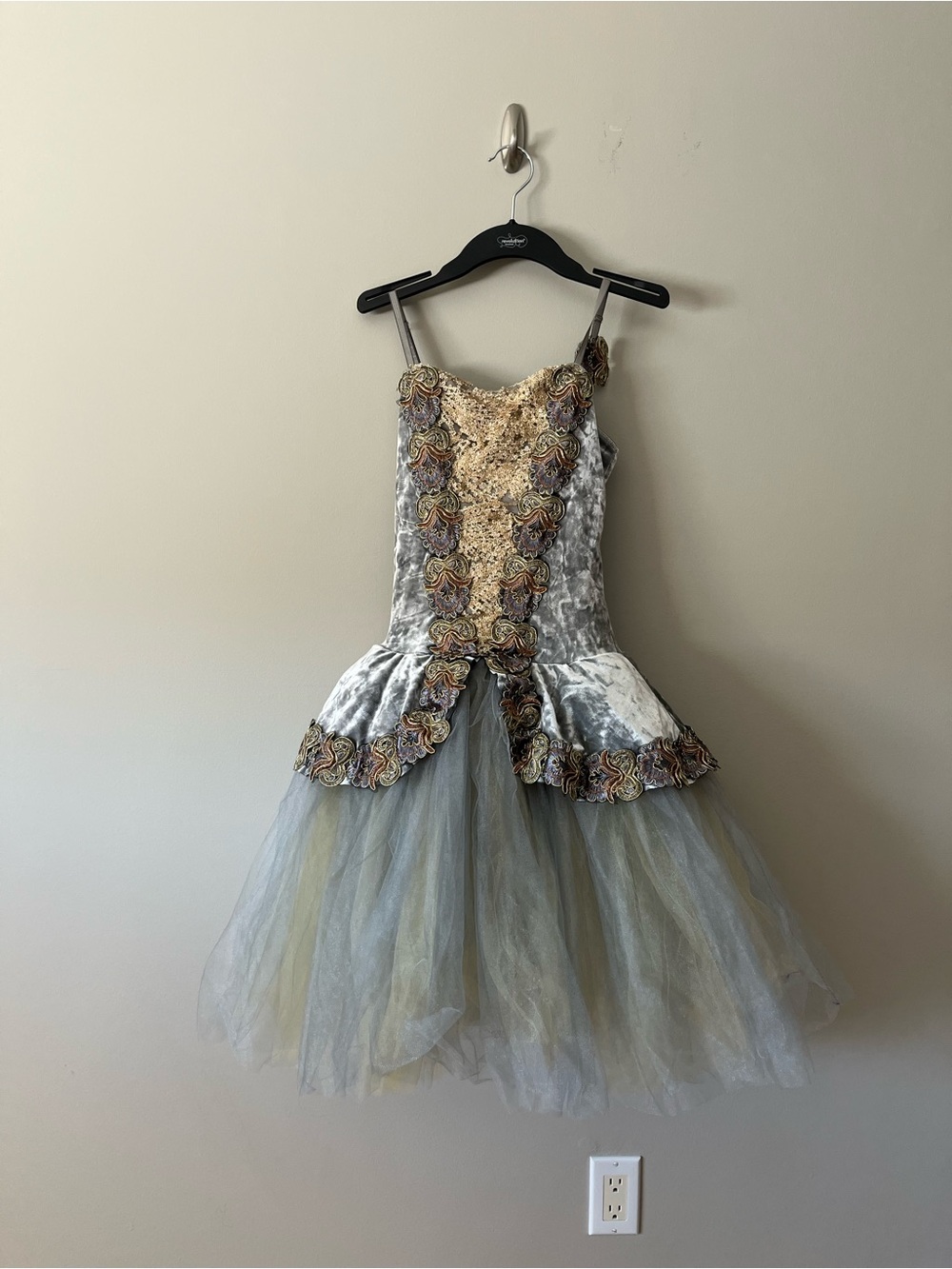 Silver and Gold Tulle Ballet Costume for Teens or Young Adults